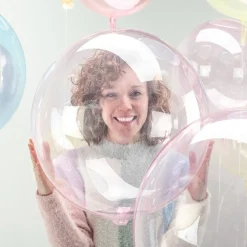 Clear Plastic Balloon, 18in - Crystal Clearz, Assorted Colors