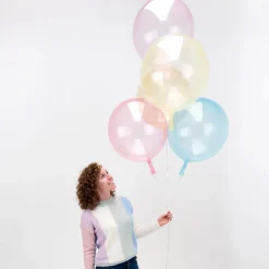 Clear Plastic Balloon, 18in - Crystal Clearz, Assorted Colors