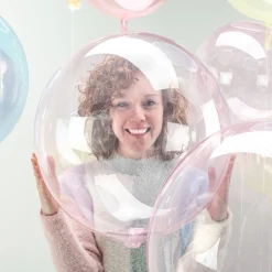 Clear Plastic Balloon, 18in - Crystal Clearz, Assorted Colors