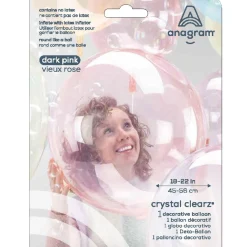 Clear Plastic Balloon, 18in - Crystal Clearz, Assorted Colors