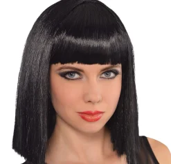 Cleopatra Long Blunt Bob Wig with Bangs