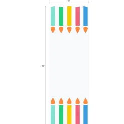 Colorful Collage Plastic Table Cover, 54in x 96in