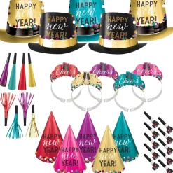 Colorful Confetti New Year's Eve Party Kit, Multiple Counts