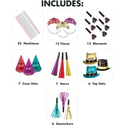 Colorful Confetti New Year's Eve Party Kit, Multiple Counts