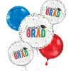 Colorful Congrats Grad Foil Balloon Bouquet, 5pc