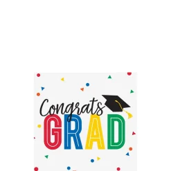 Colorful Future Graduation Paper Napkins, 16ct