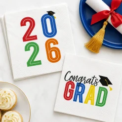 Colorful Future Graduation Paper Napkins, 16ct