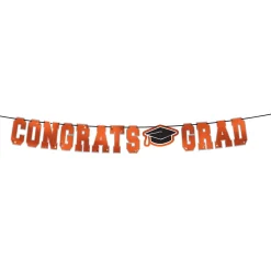 Congrats Grad Letter Banner, Assorted Colors