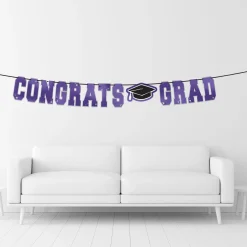 Congrats Grad Letter Banner, Assorted Colors