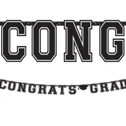 Congrats Grad Letter Banner, Assorted Colors