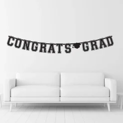 Congrats Grad Letter Banner, Assorted Colors