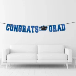 Congrats Grad Letter Banner, Assorted Colors