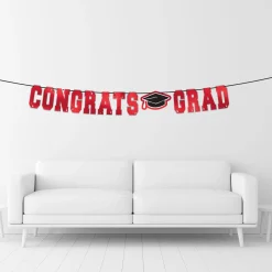 Congrats Grad Letter Banner, Assorted Colors