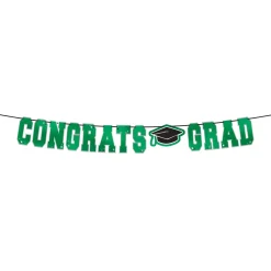 Congrats Grad Letter Banner, Assorted Colors