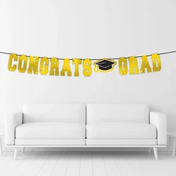 Congrats Grad Letter Banner, Assorted Colors