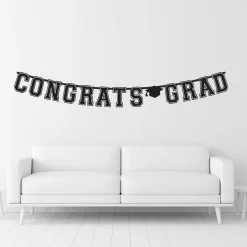 Congrats Grad Letter Banner, Assorted Colors