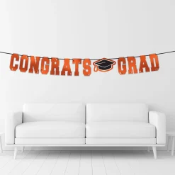 Congrats Grad Letter Banner, Assorted Colors