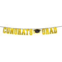 Congrats Grad Letter Banner, Assorted Colors