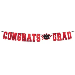 Congrats Grad Letter Banner, Assorted Colors