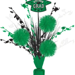 Congrats Grad Tinsel Burst Spray Centerpiece, 18in, Assorted Colors
