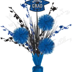 Congrats Grad Tinsel Burst Spray Centerpiece, 18in, Assorted Colors
