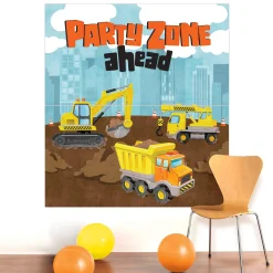 Construction Party Photo Backdrop with Props, 13pc