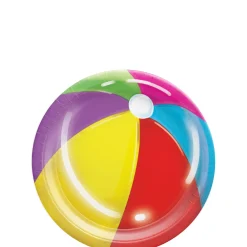 Cool Pool Party Beach Ball Paper Dessert Plates, 7in, 8ct