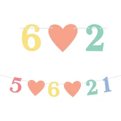 Create Your Own Pastel Hearts Due Date Banner