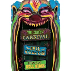 Creepy Carnival Black Light Reactive Lenticular Plastic Cutout, 12in x 18in