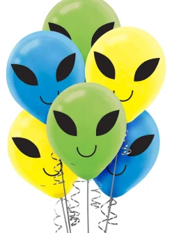15ct, Blast Off Alien Balloons