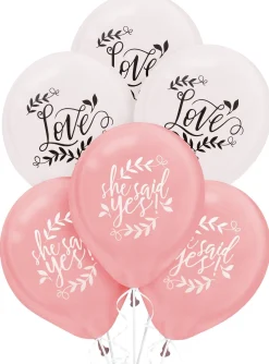 15ct, Floral Greenery Wedding Balloons