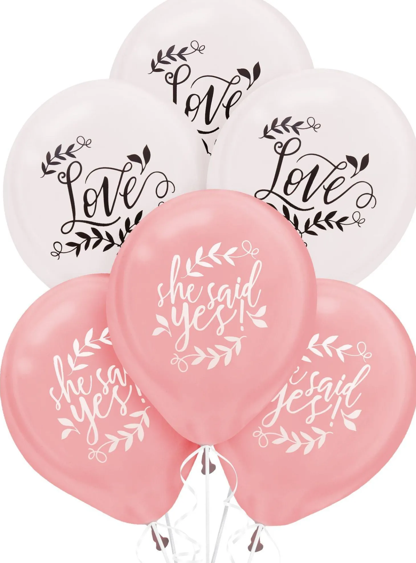 15ct, Floral Greenery Wedding Balloons