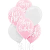 15ct, 12in, Blush Birthday Balloons