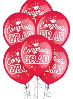 15ct, 12in, Congrats Grad Latex Balloons, Assorted Colors