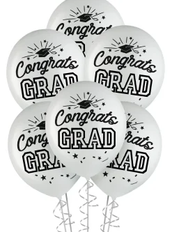 15ct, 12in, Congrats Grad Latex Balloons, Assorted Colors