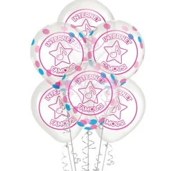 6ct, 12in, Internet Famous Latex Confetti Balloons