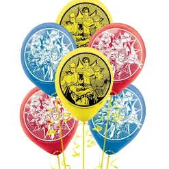6ct, 12in, Justice League Heroes Unite Latex Balloons