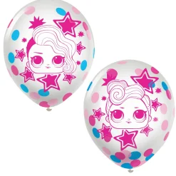 6ct, 12in, L.O.L. Surprise! Together 4-Eva Confetti Latex Balloons