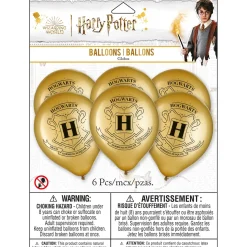 6ct, 12in, Metallic Hogwarts United Latex Balloons - Harry Potter