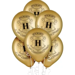 6ct, 12in, Metallic Hogwarts United Latex Balloons - Harry Potter