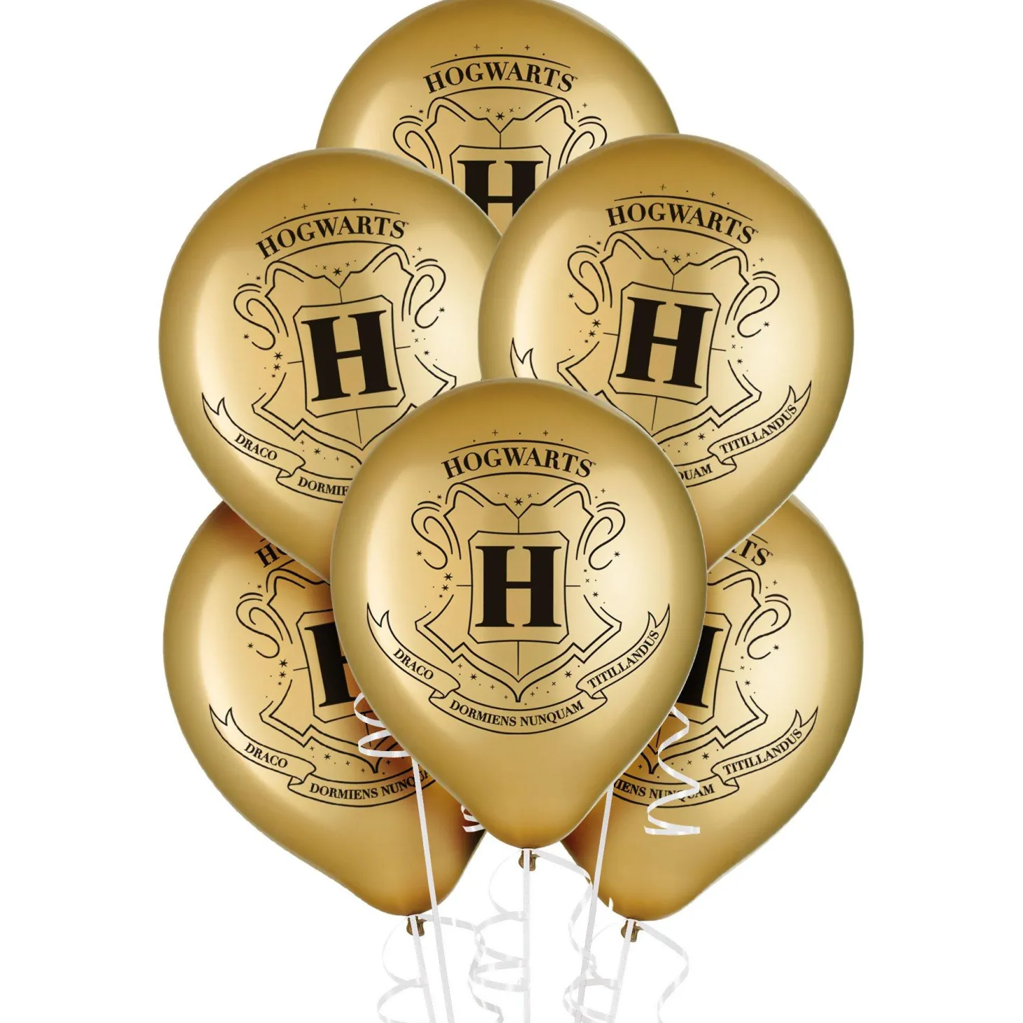 6ct, 12in, Metallic Hogwarts United Latex Balloons - Harry Potter