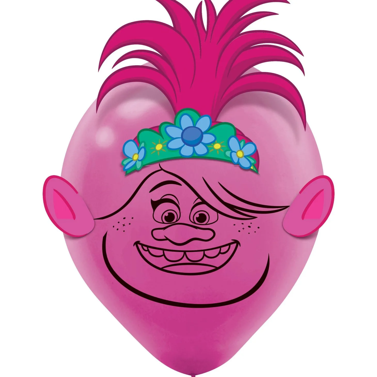 6ct, 12in, Trolls World Tour Latex Balloons