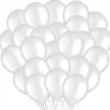 100ct, 12in, White Pearl Latex Balloons
