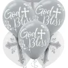 15ct, 12in, White & Silver Holy Day Latex Balloons