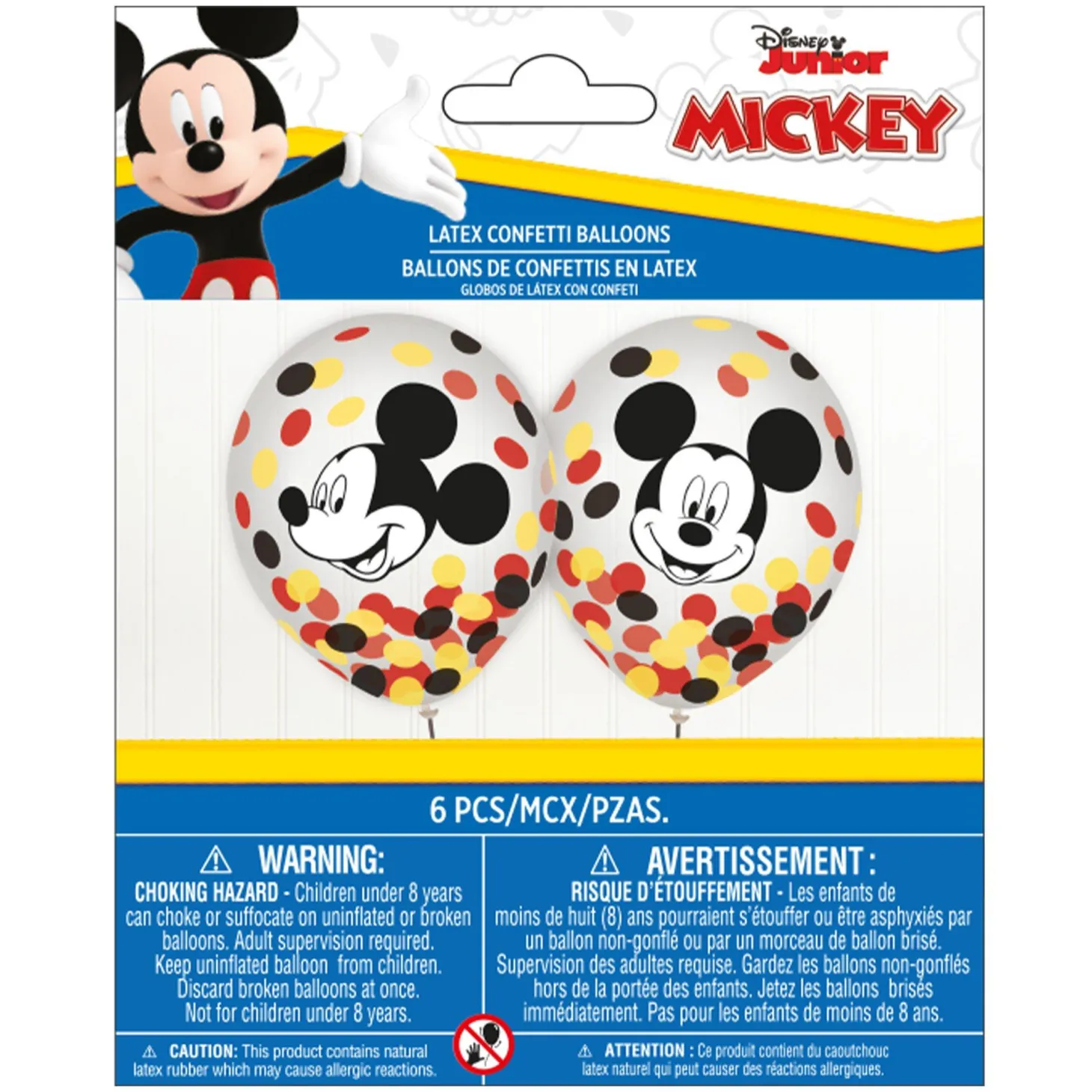 6ct, Mickey Mouse Forever Confetti Balloons