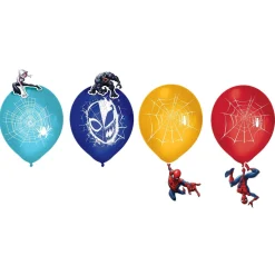 6ct, Spider-Man Webbed Wonder Latex Balloon Decorating Kit