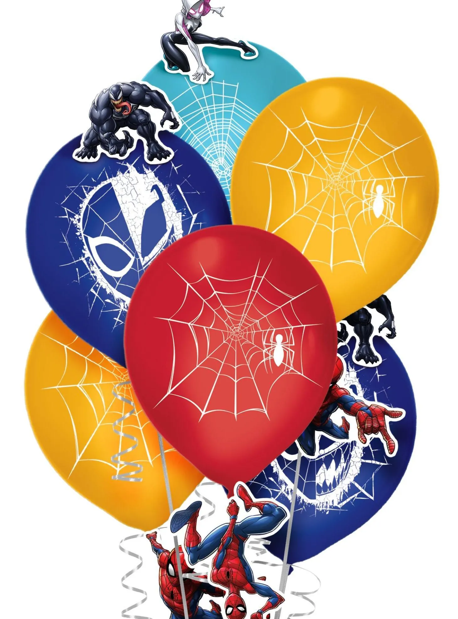 6ct, Spider-Man Webbed Wonder Latex Balloon Decorating Kit