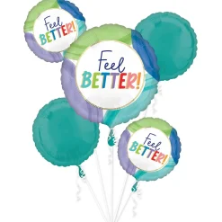 Cutout Collage Feel Better Foil Balloon Bouquet, 5pc