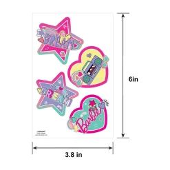 3D Barbie Dream Together Temporary Tattoos, 4ct