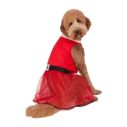 Deluxe Santa's Sweetie Dress Pet Costume